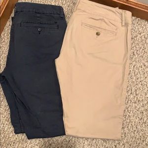 Navy and Tan American Eagle Pants